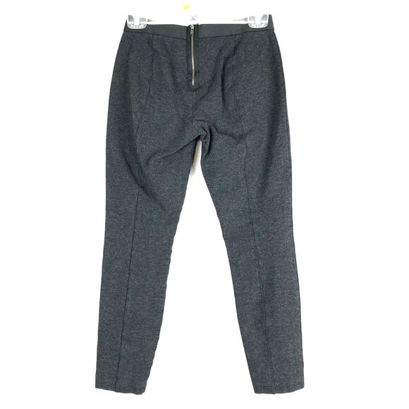 J. Crew Dark Gray Exposed Zipper Elastic Waist Stretch Pixie Short Legging Pants - Picture 3 of 6